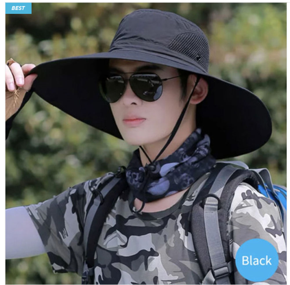 챙넓은 남자 정글모자 자외선차단 와이드챙 사파리 캡